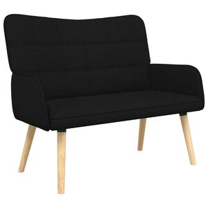 vidaXL 2-sits soffa Svart 115 x 61 x 87 cm Tyg