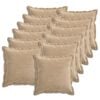 vidaXL Kudd&ouml;verdrag 12 st HOUTEN Taupe 40 x 40 cm Chenilletyg
