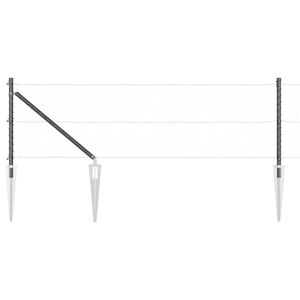 vidaXL St&auml;ngselstolpe 7 pcs Gr&aring; St&aring;l