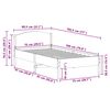 vidaXL S&auml;ngram utan madrass 75x190 cm massiv furu