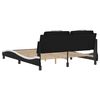 vidaXL Bed Frame "Viana" without Mattress Black and White 160x200 cm Faux Leather