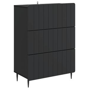 vidaXL L&aring;dans sk&aring;p Svart 66 x 34,5 x 92 cm Konstruerat tr&auml;