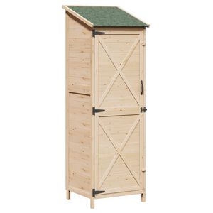 vidaXL Tr&auml;dg&aring;rdshus Naturlig 59,5 x 56 x 176,5 cm Massivt Furu