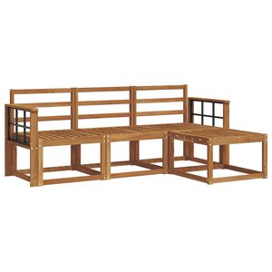 vidaXL Utomhussoffset 4 pcs Naturf&auml;rg