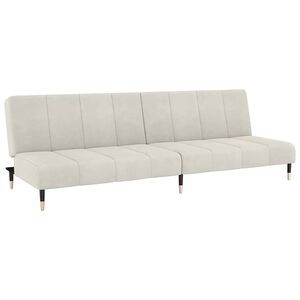 vidaXL B&auml;ddsoffa 2-sits gr&auml;ddvit sammet