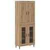 vidaXL Sk&aring;p 2 pcs Artisan Ek 69,5 x 34 x 180 cm Konstruerat tr&auml;