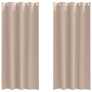 vidaXL M&ouml;rkl&auml;ggningsgardiner med Ringar 2 st Taupe 245 x 140 cm