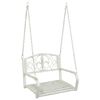 vidaXL Gungb&auml;nk St&aring;l 71,5 x 59 x 55 cm Antik vit