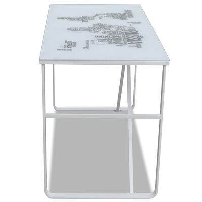 vidaXL Skrivbord med världskarta 120 x 60 x 75 cm