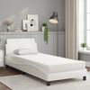 vidaXL Bed with Mattress "Dover" White 80x200 cm Faux Leather