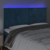vidaXL S&auml;nggavel LED m&ouml;rkbl&aring; 180x5x118/128 cm sammet