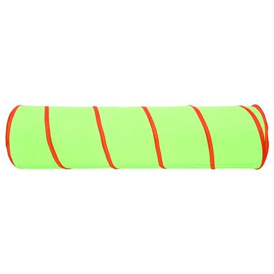 vidaXL Lektunnel med 250 bollar grön 175 cm polyester