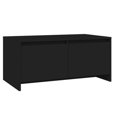 vidaXL Soffbord svart 90x50x41,5 cm konstruerat trä