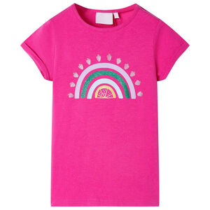 T-shirt f&ouml;r barn m&ouml;rk rosa 116