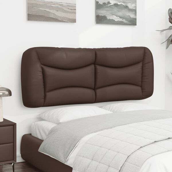 vidaXL Headboard Cushion "Hvar" Brown 120 cm Faux Leather
