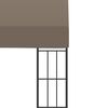 vidaXL Väggmonterad paviljong 6x3 m taupe tyg