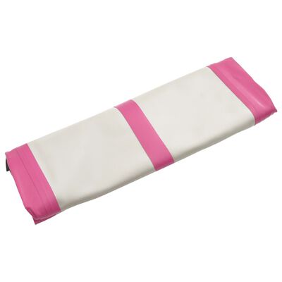 vidaXL Uppblåsbar gymnastikmatta med pump 300x100x20 cm PVC rosa