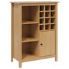 vidaXL Vinsk&aring;p HILL Honung brun 79,5 x 40 x 107,5 cm Massiv furu