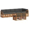 vidaXL Utomhussoffset 8 st Naturlig och Antracit Polyester