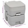 vidaXL Portabel campingtoalett med tv&auml;ttst&auml;ll och vattentank