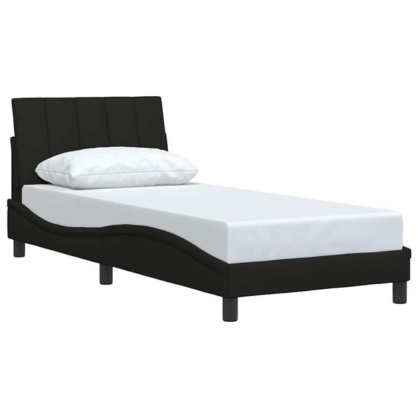 vidaXL Bed Frame without Mattress "Hanko" Black 80x200 cm Fabric