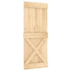 vidaXL Skjutd&ouml;rr NARVIK Naturlig och svart 85 x 210 cm (152,5 cm)