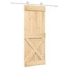 vidaXL Skjutd&ouml;rr 80 x 210 cm Massiv furutr&auml;d&ouml;rr (obehandlad)