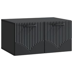 vidaXL V&auml;ggmonterad TV-b&auml;nk Svart 59,5 x 41 x 30 cm Konstruerat tr&auml;