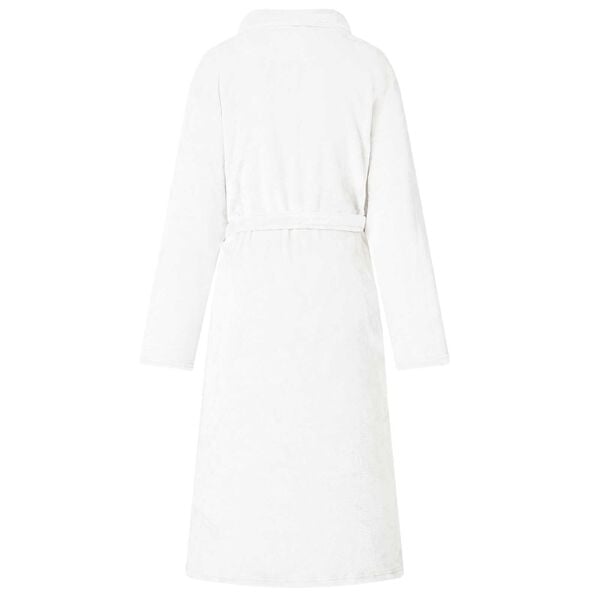 vidaXL Badrock Utan Huva Vit l Flanell