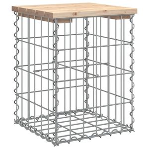 vidaXL Tr&auml;dg&aring;rdsb&auml;nk gabion-design 33x31x42 cm massiv furu