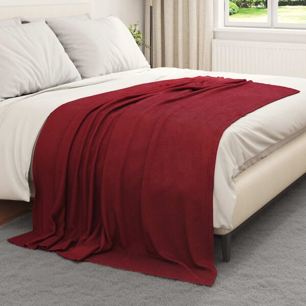 vidaXL Filtar 6 pcs Bordeaux R&ouml;d 200 x 150 cm Fleece