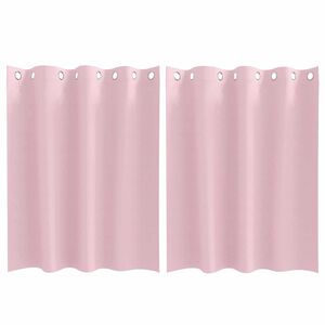 vidaXL M&ouml;rkl&auml;ggningsgardiner med Ringar 2 pcs Babyrosa 140 x 140 cm