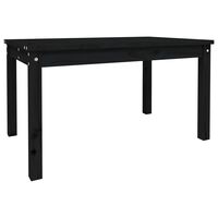 vidaXL Trädgårdsbord svart 82,5x50,5x45 cm massiv furu