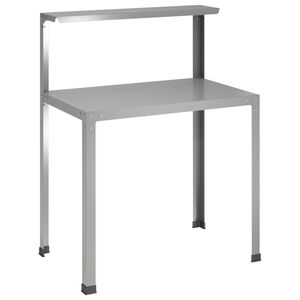 vidaXL Planteringsbord 100 x 50 x 104 cm Galvaniserat st&aring;l Silver