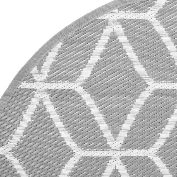 vidaXL Utomhusmatta ARAKIL grå Ø160 cm PP