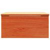 vidaXL S&auml;ngbord med l&aring;da 2 pcs Vaxbrun 37 x 35 x 18,5 cm Massiv furu