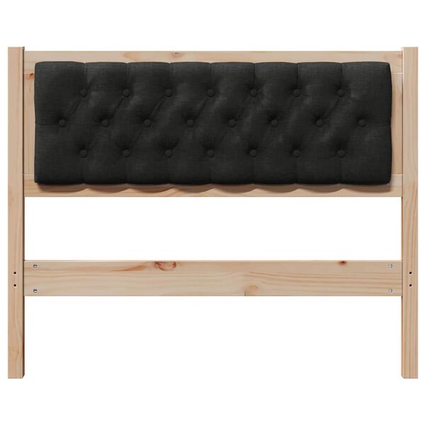 vidaXL Huvudgavel &Ouml;vrigt Brun och svart 100 cm Massiv furu