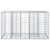 vidaXL Gabion upph&ouml;jd s&auml;ng Silver 100 x 60 x 55 cm Galvaniserat St&aring;l
