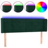 vidaXL S&auml;nggavel LED m&ouml;rkgr&ouml;n 147x16x78/88 cm sammet