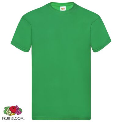 Fruit of the Loom Original t-shirt 5-pack grön stl. S bomull