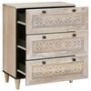 vidaXL Sideboard 60 x 33 x 75 cm massivt mangotr&auml; Vit