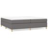 vidaXL Boxspring-s&auml;ngram m&ouml;rkgr&aring; 200x200 cm tyg
