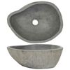 vidaXL Handfat flodsten oval (37-46)x(29-36) cm