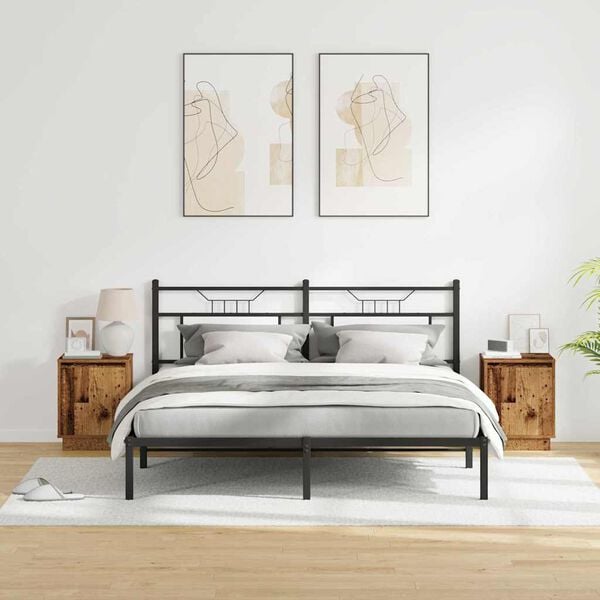 vidaXL Nattduksbord 2 pcs Gammalt tr&auml; 39 x 34,5 x 50 cm