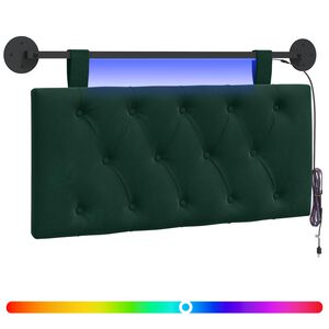 vidaXL H&auml;ngande s&auml;nggavel Med LED-lampa M&ouml;rkgr&ouml;n Sammet
