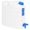 vidaXL Vattenbeh&aring;llare med kran transparent 15 L plast