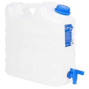 vidaXL Vattenbeh&aring;llare med kran transparent 15 L plast