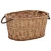 vidaXL Vedkorg med b&auml;rhandtag 56x40x28 cm naturlig pil