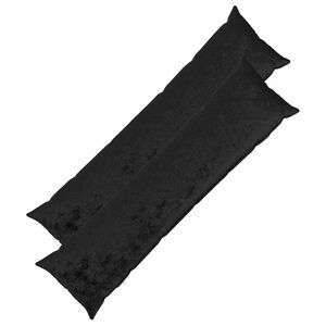 vidaXL Kasta Kudde 2 st HEERLEN Svart 40 x 145 cm Flanell