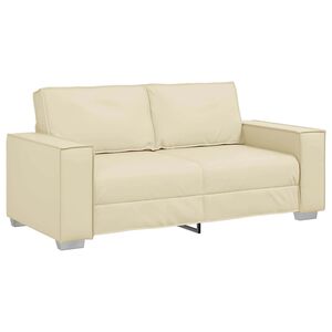 vidaXL Tv&aring;sitssoffa Kr&auml;m 180 cm Konstl&auml;der